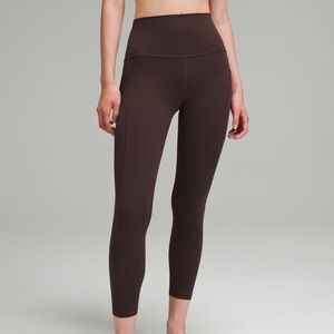 Lululemon Align with Pockets HR 25”, Espresso, Size 14
